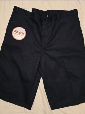 Dickies FLEX Work Shorts Relaxed Fit Size 38 Dark Blue Polyester/Cotton Work NWT